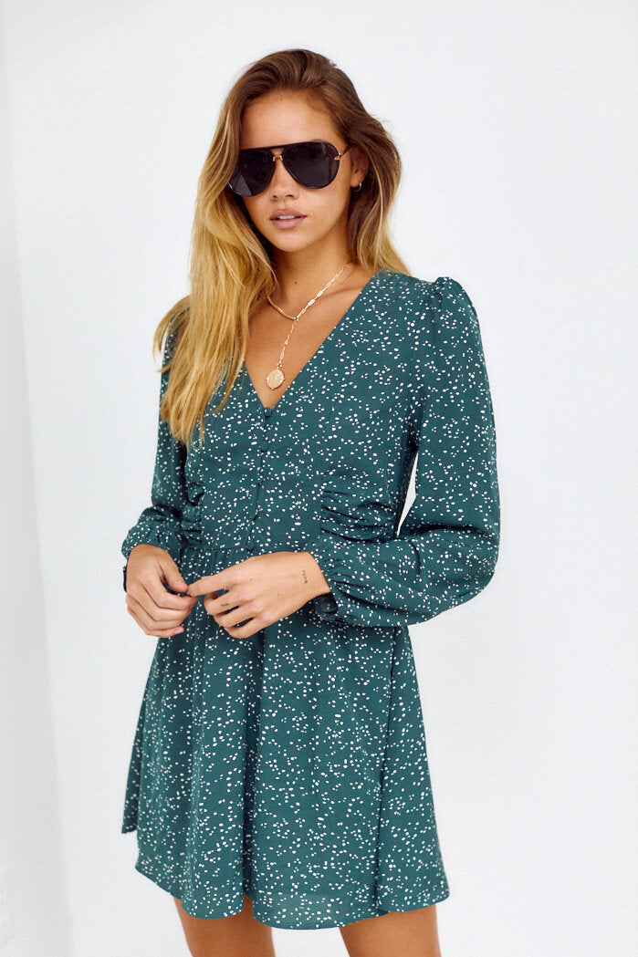 Kampbell Polka Dot Mini Dress