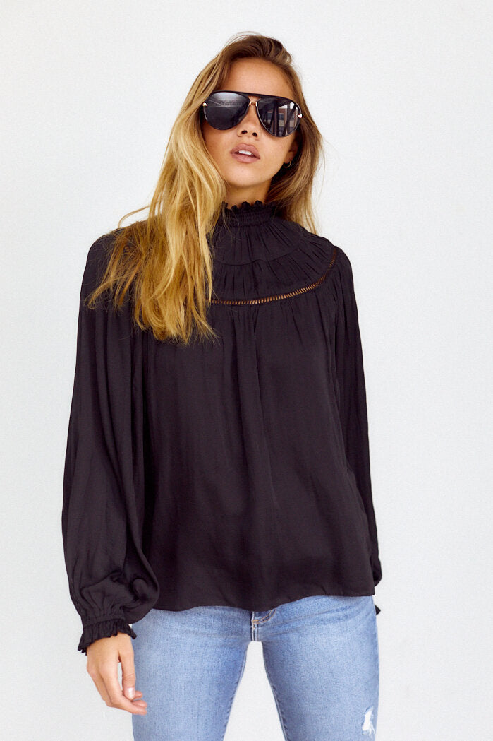 Lorie Pleated Detail Blouse