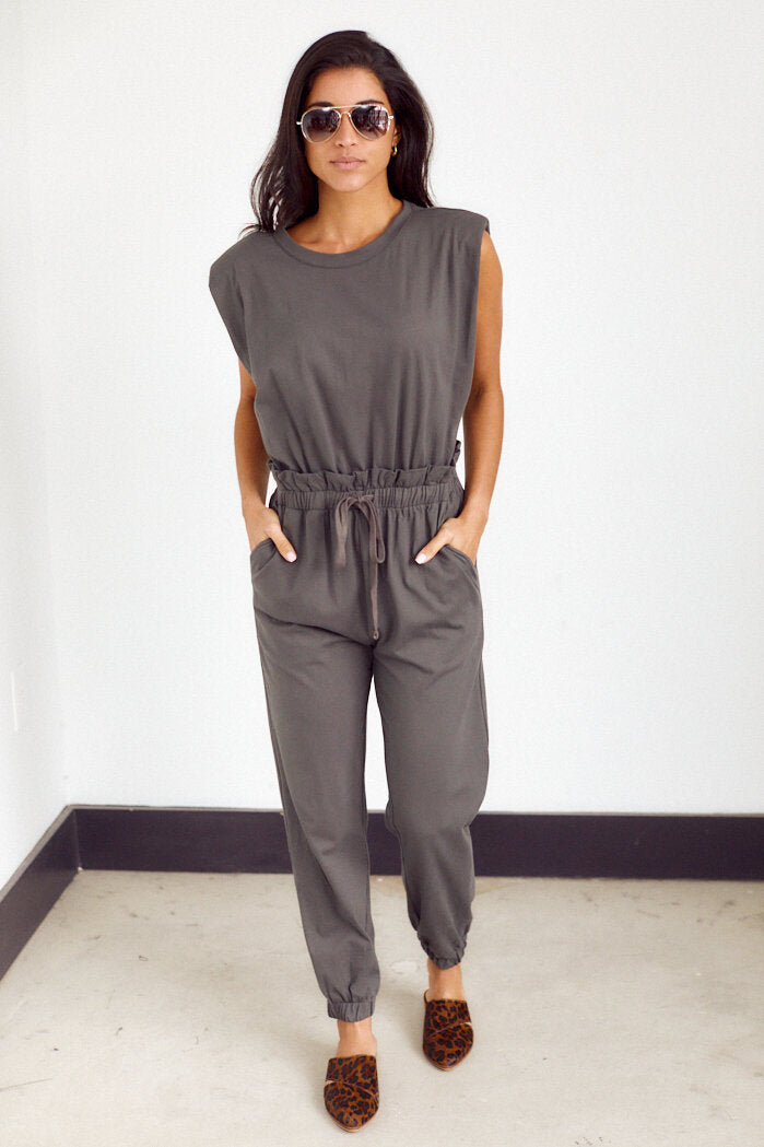 Marah Shoulder Pad Jumpsuit