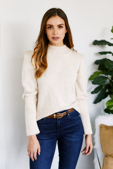 Tali Puff Shoulder Wool Sweater