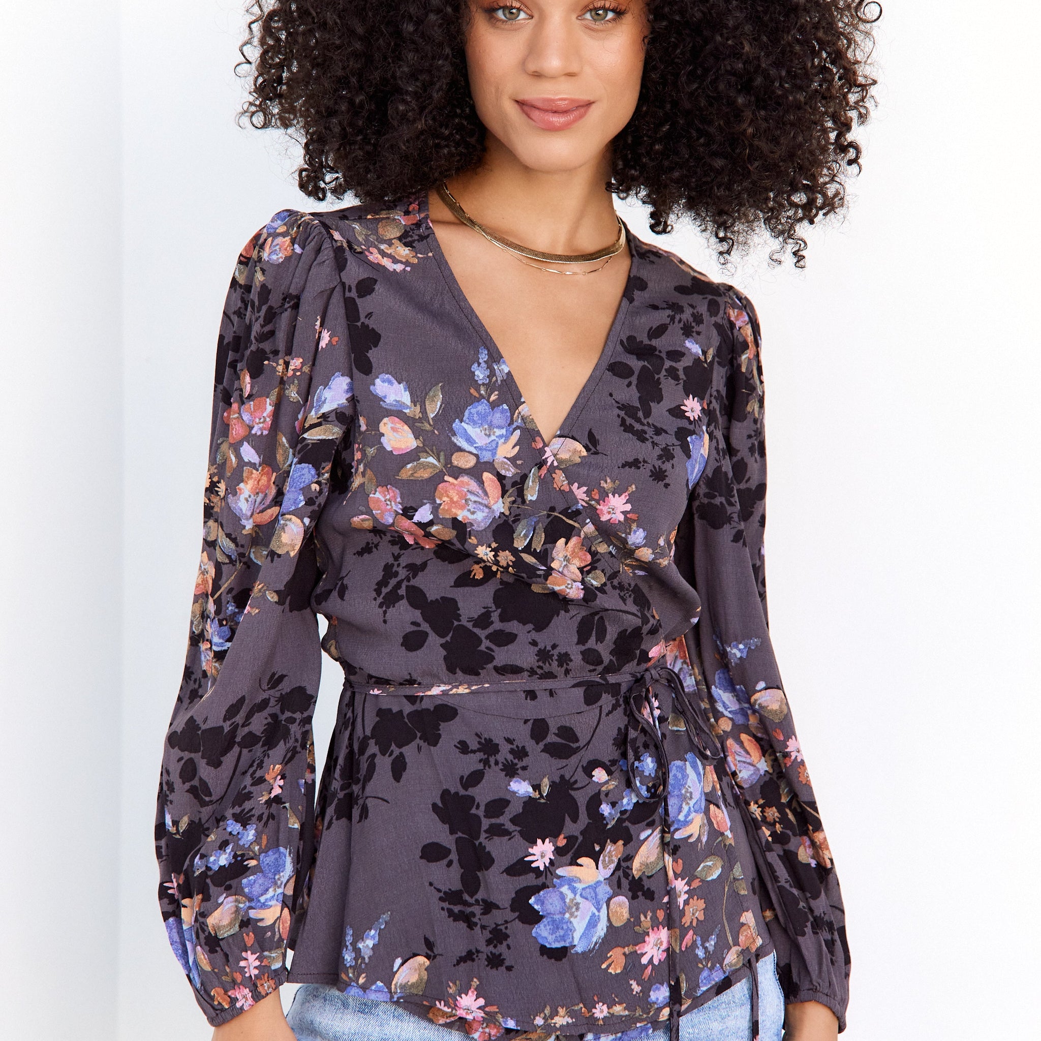 SALE- Miley Floral Wrap Top