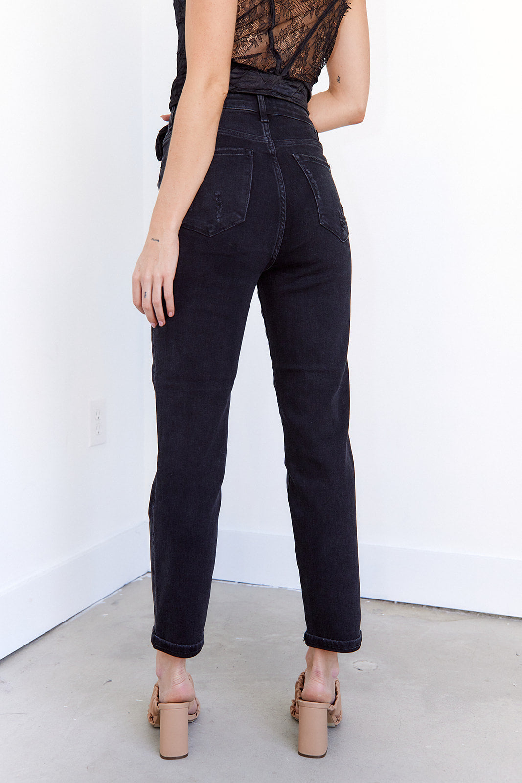 SALE - Alex Asymmetrical Button Straight Jeans