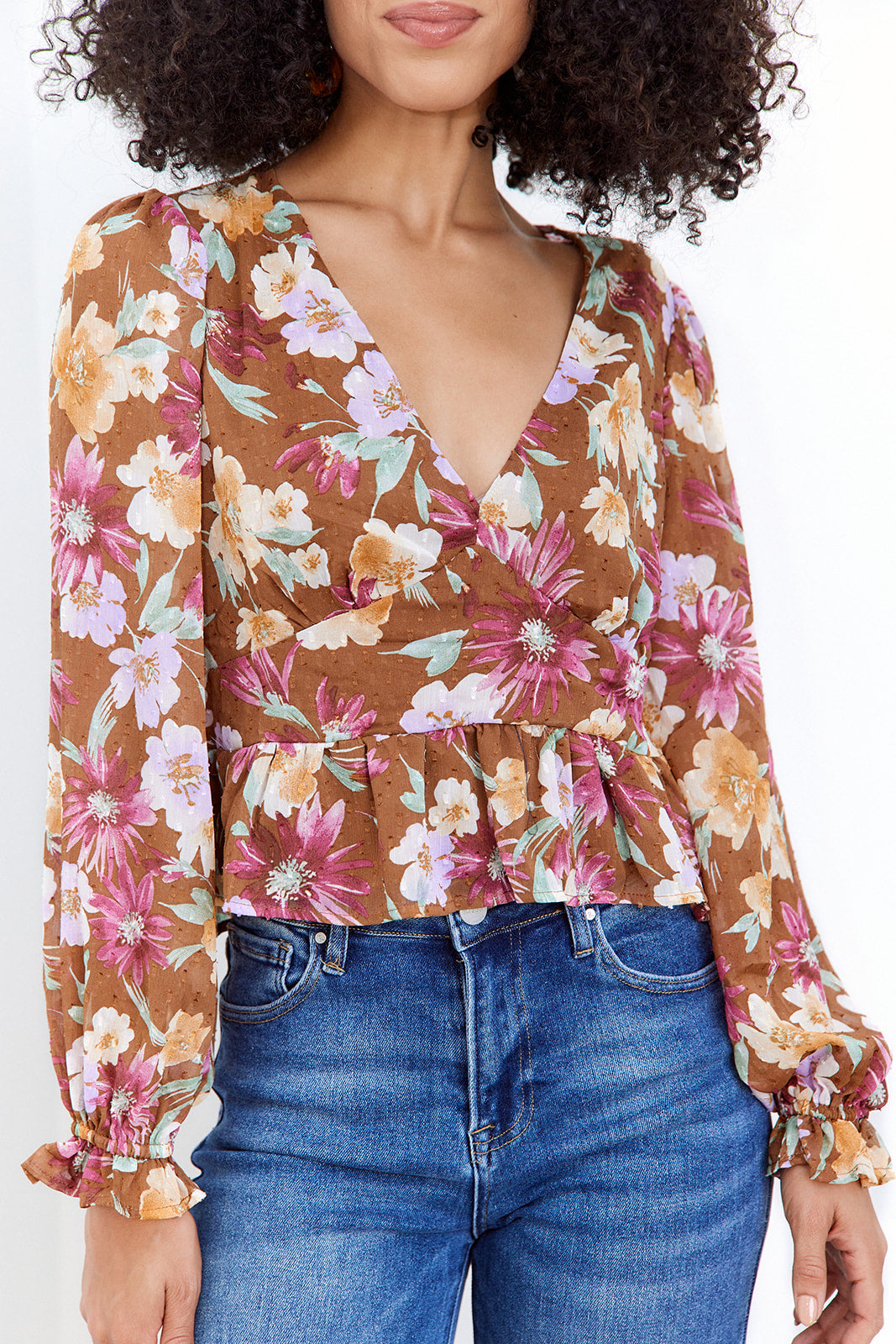SALE- Shay Floral V Neck Blouse
