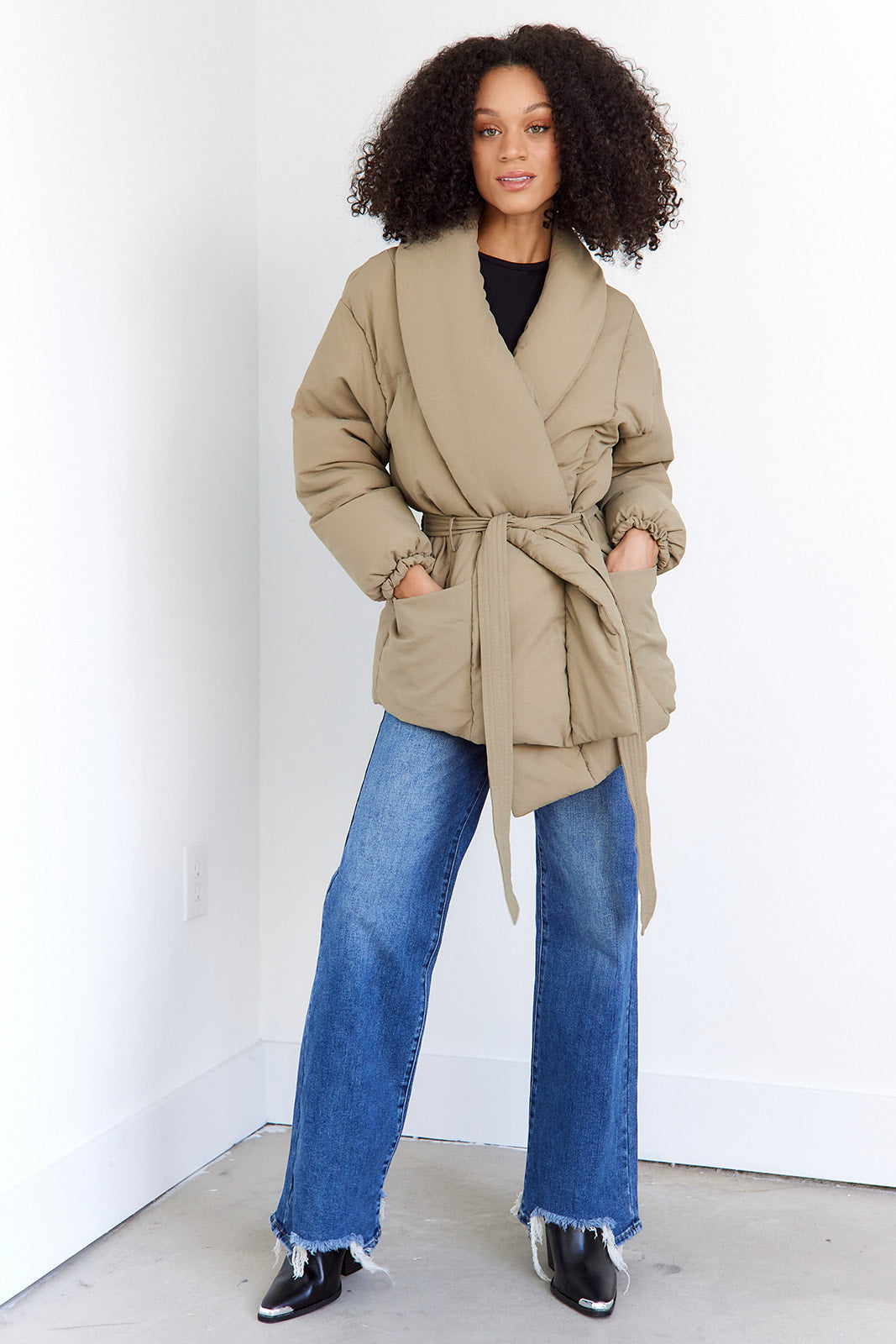 SALE - Lizzi Wrap Style Puffer Jacket