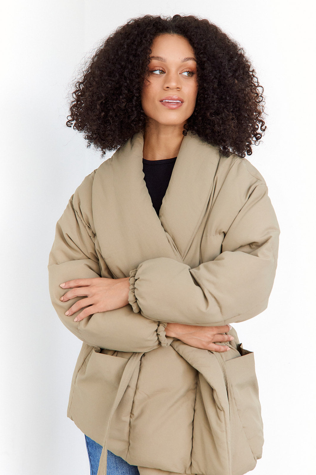 SALE - Lizzi Wrap Style Puffer Jacket