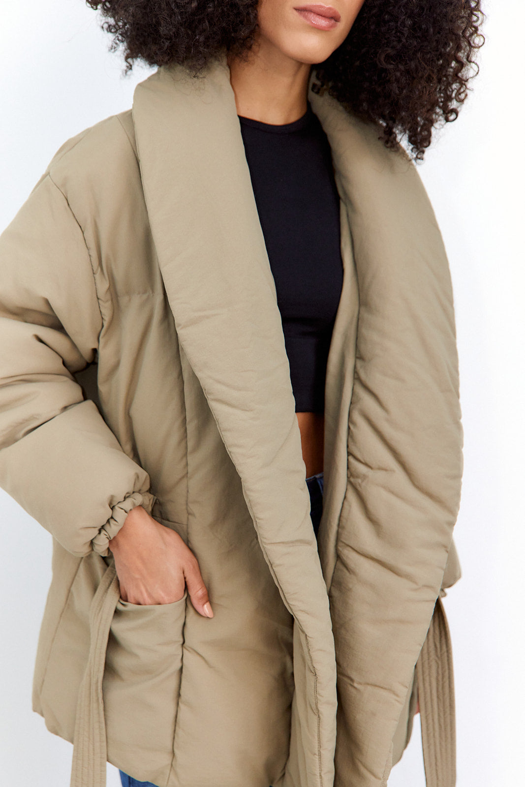 SALE - Lizzi Wrap Style Puffer Jacket