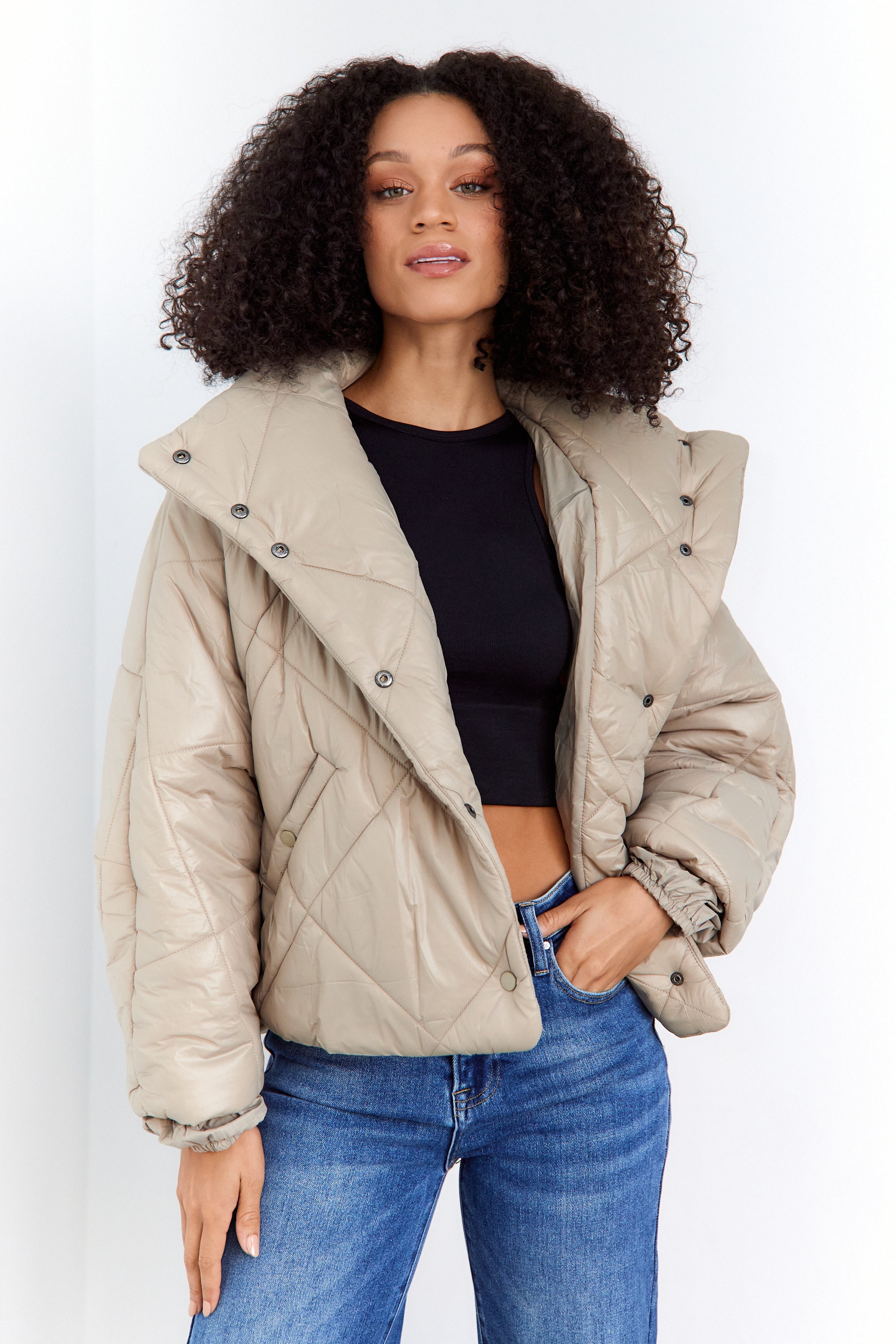 SALE - Adrian Quilted Nylon Puffer
