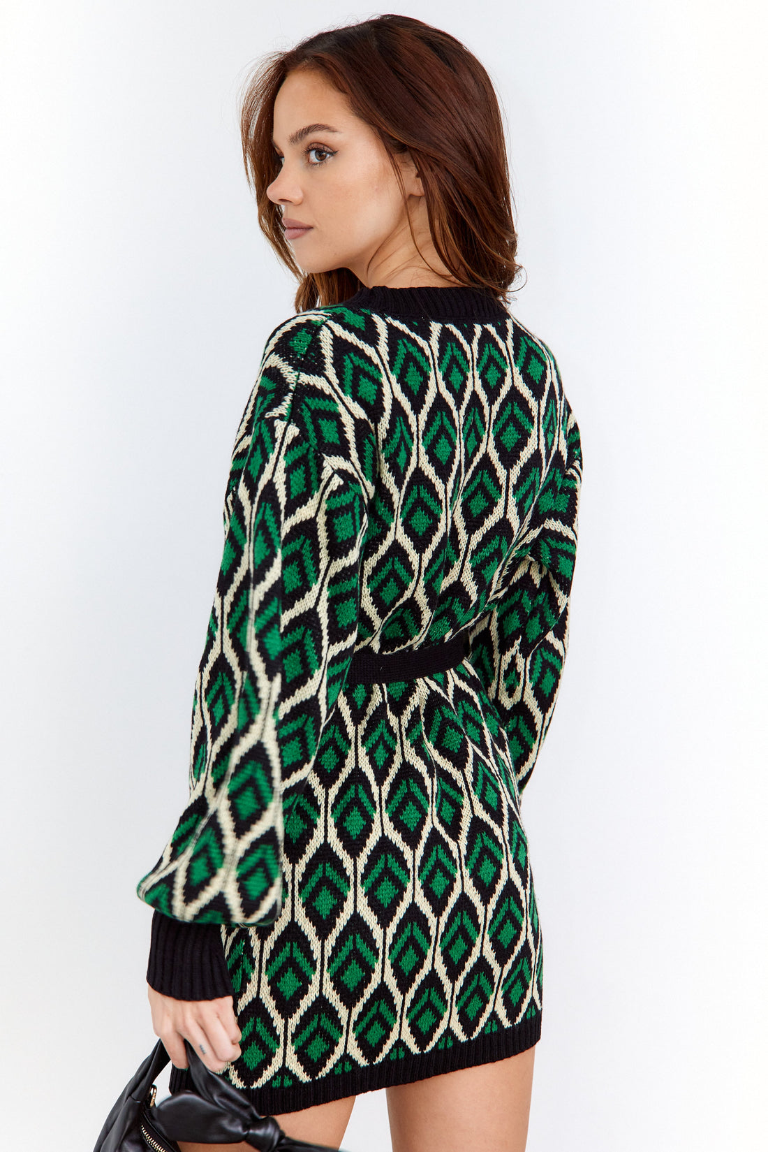 SALE - Hallie Geo Printed Sweater Dress