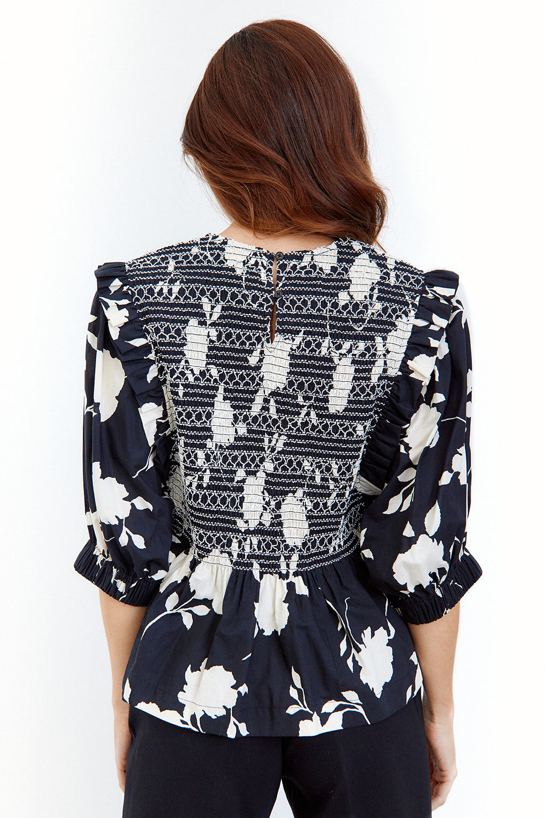 SALE - Morgan Smocked Floral Blouse