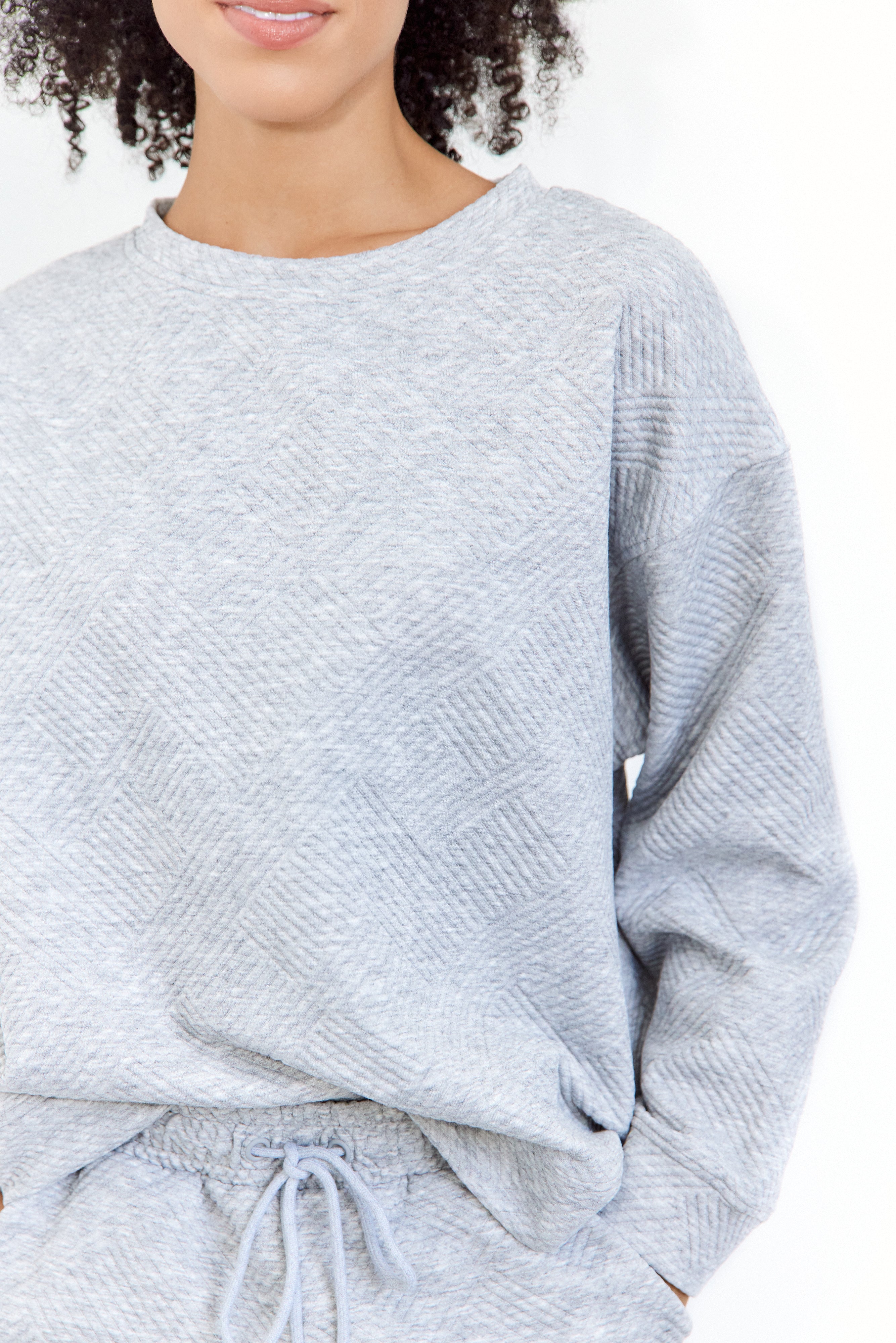Clea Textured Crewneck Sweatshirt