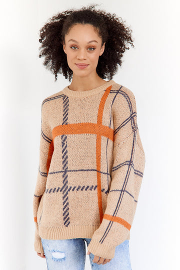 SALE - Sophia Plaid Sweater