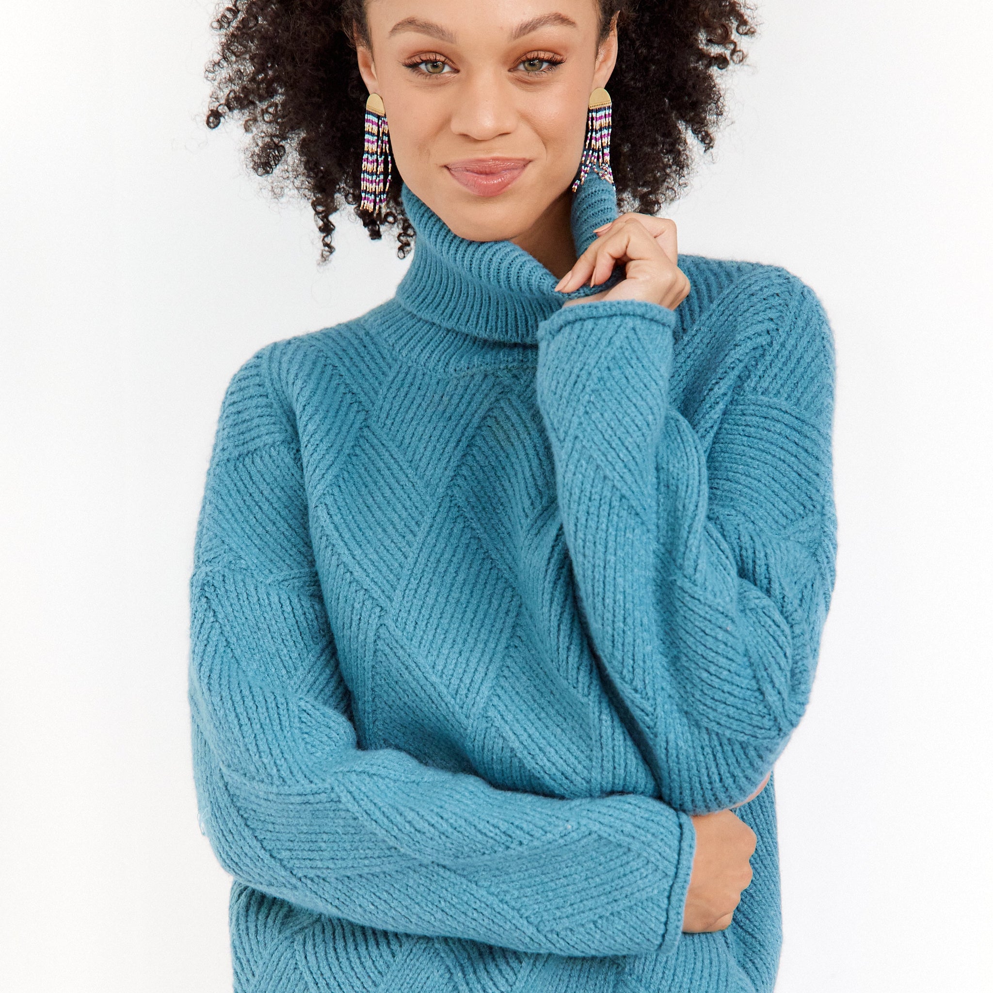 SALE - Florence Textured Turtleneck Sweater