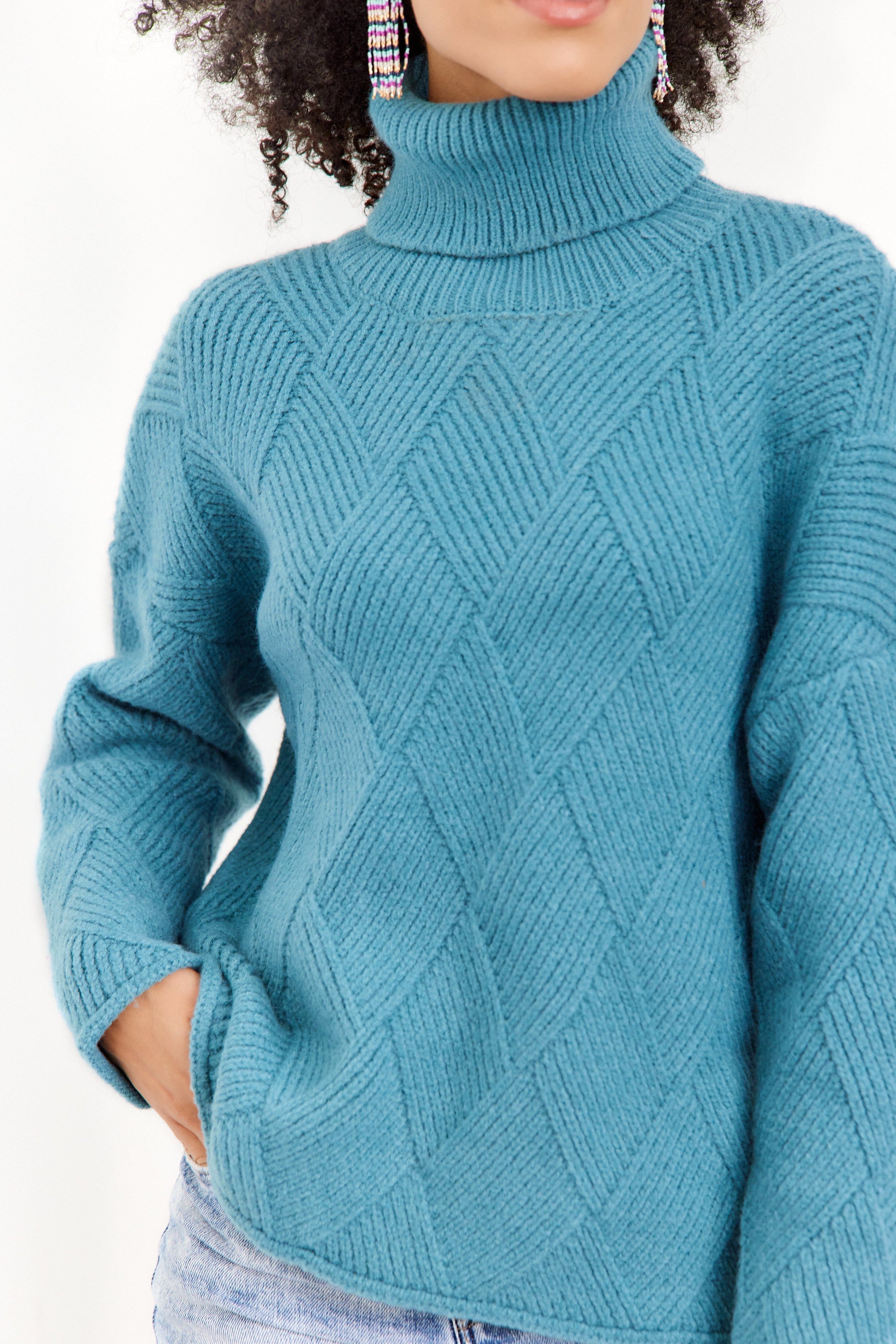 SALE - Florence Textured Turtleneck Sweater