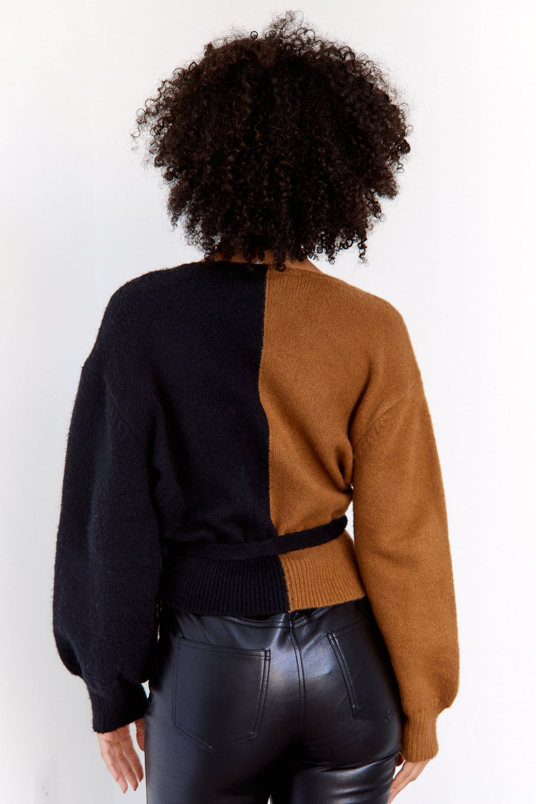 SALE - Delora Two Toned Wrap Sweater