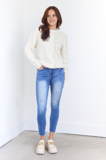 SALE - Alexa High Rise Split Hem Jeans