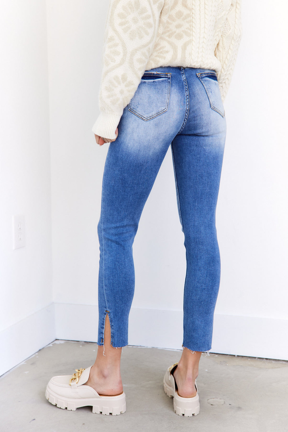SALE - Alexa High Rise Split Hem Jeans
