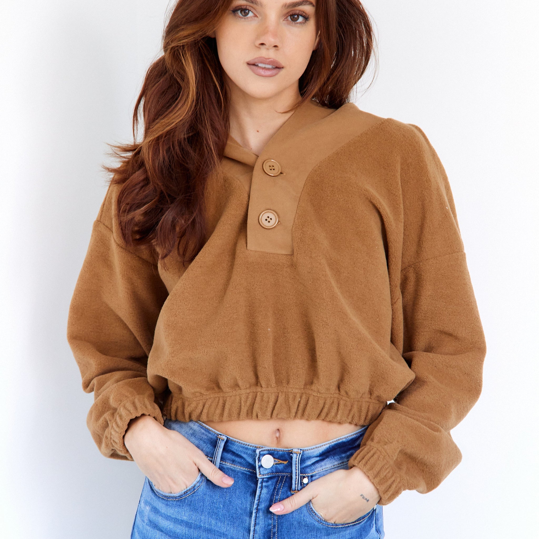 SALE - Millie Button Detail Hoodie