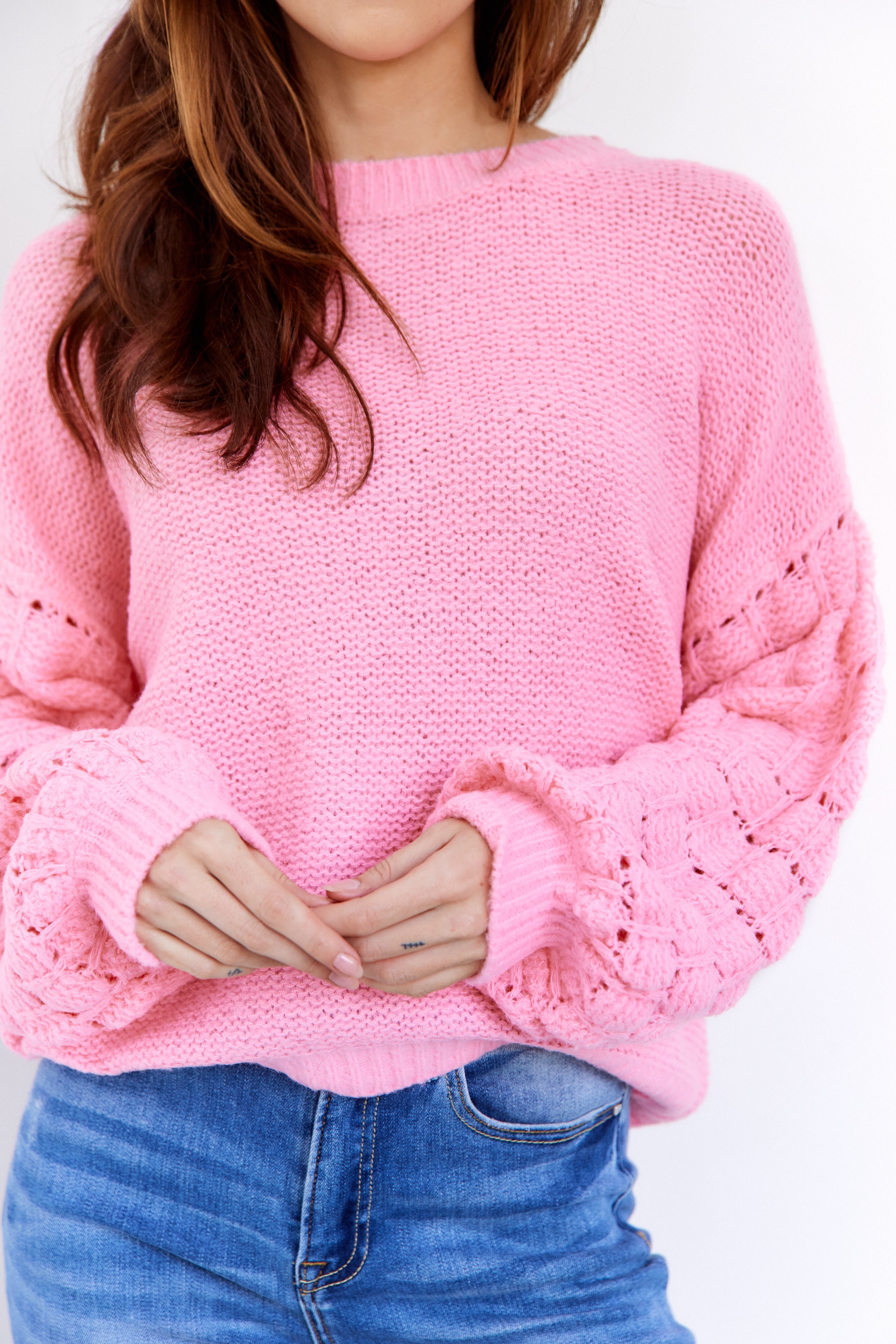 Hollyn Textured Sleeve Sweater
