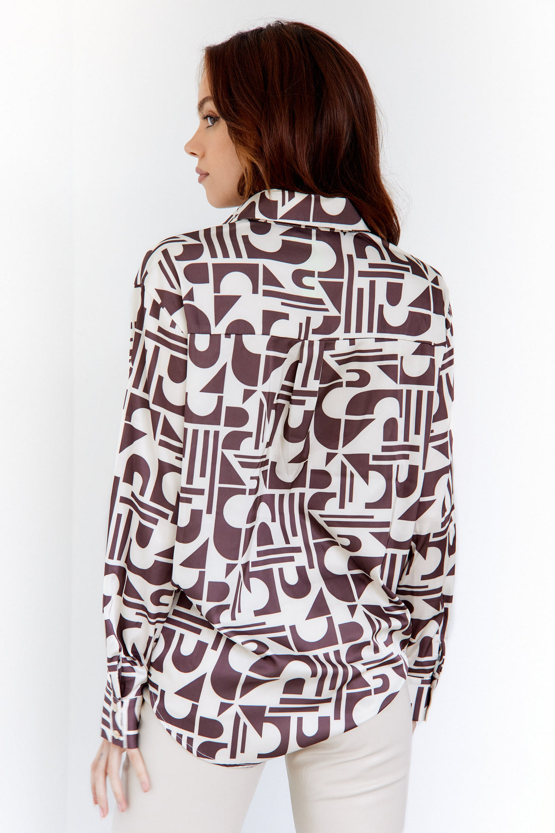 SALE- Emilia Printed Button Down Blouse