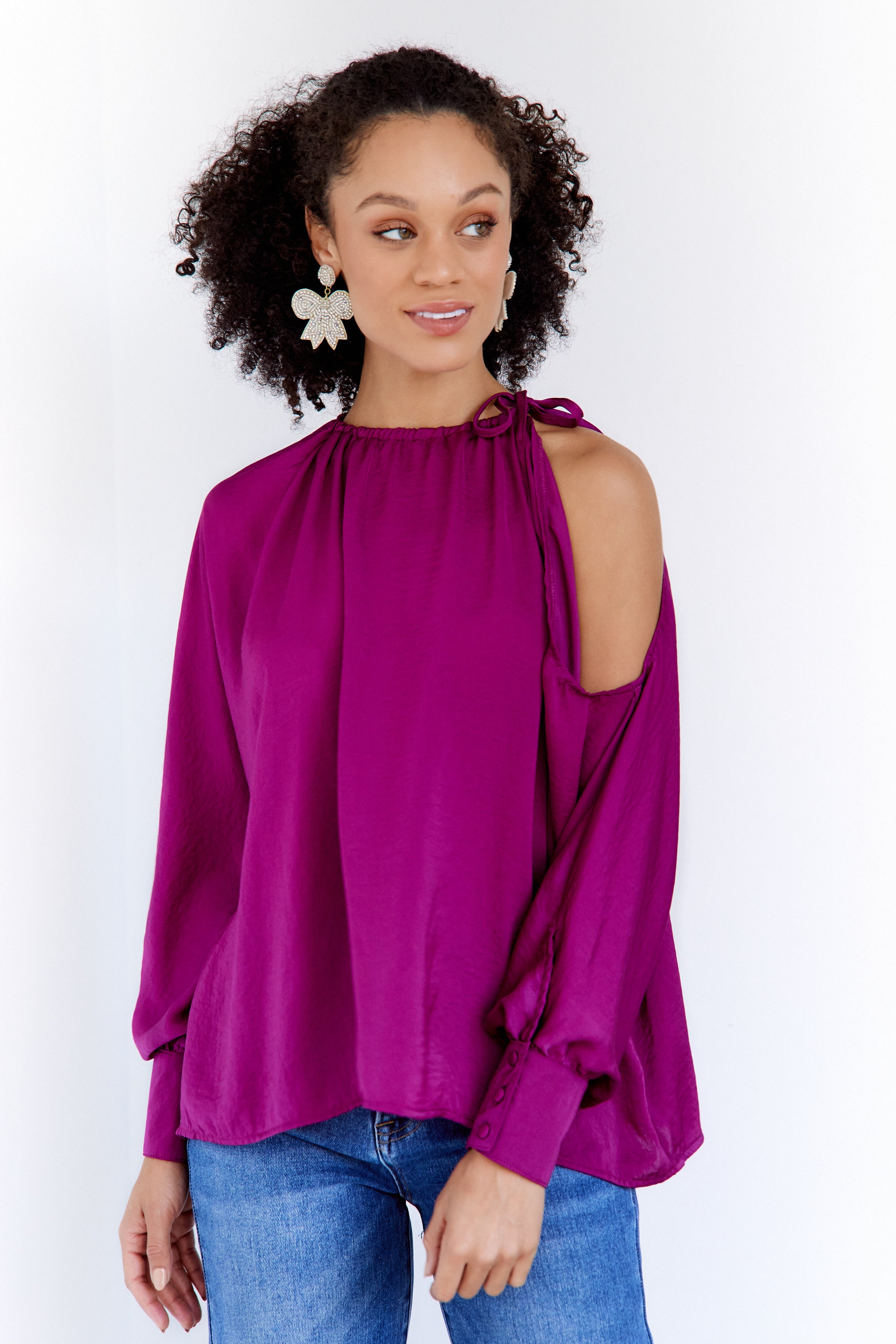 SALE - River Cold Shoulder Blouse