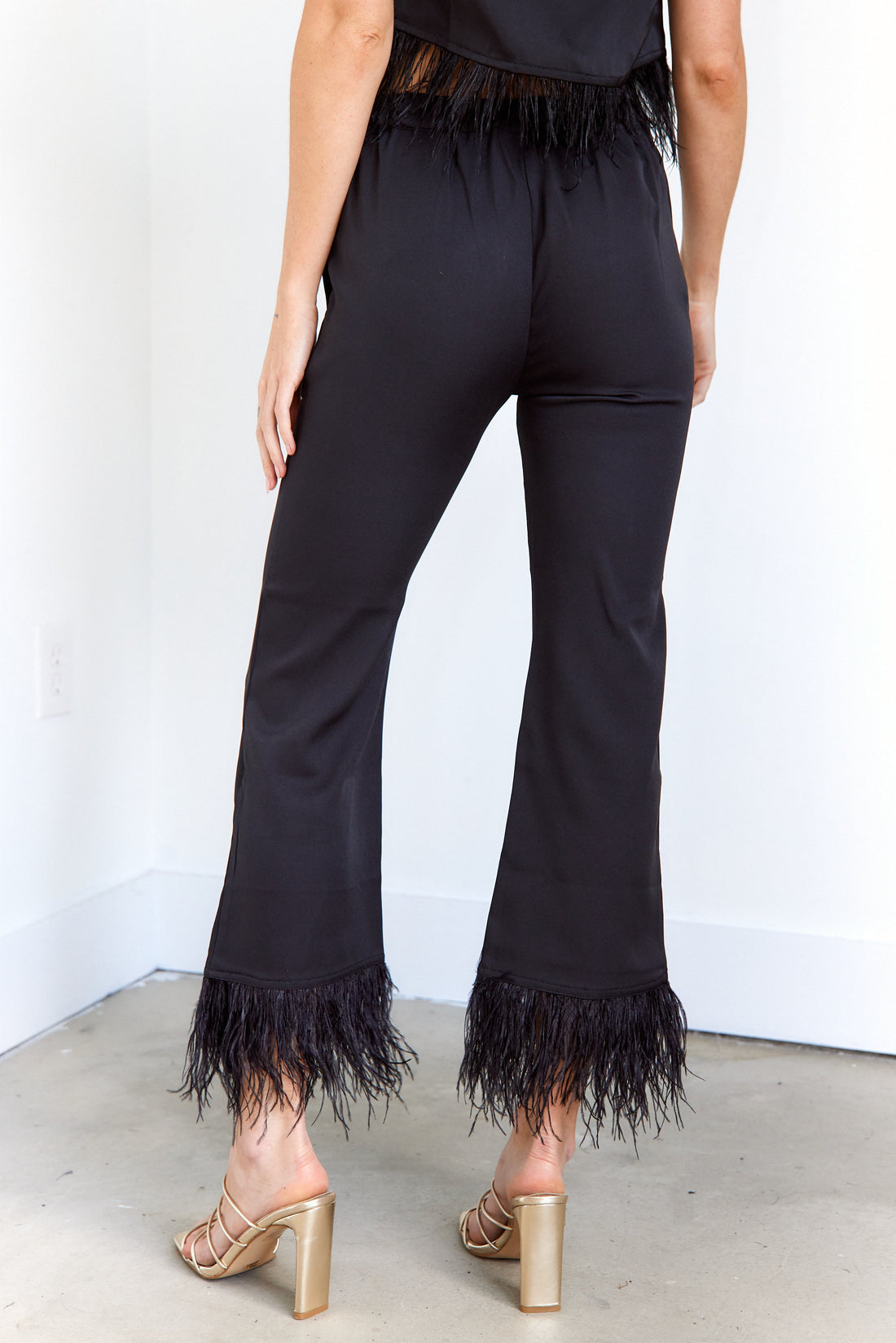 SALE - Arli Feather Trim Pants