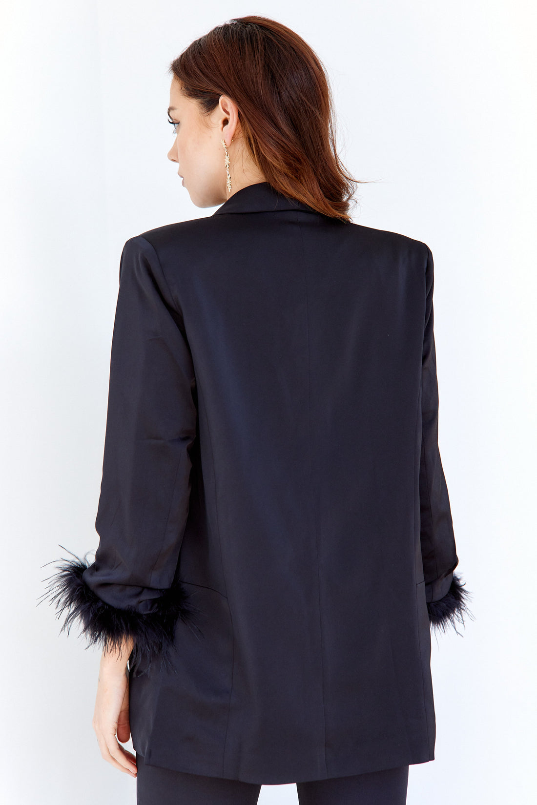 SALE - Adelaide Blazer with Feather Trim
