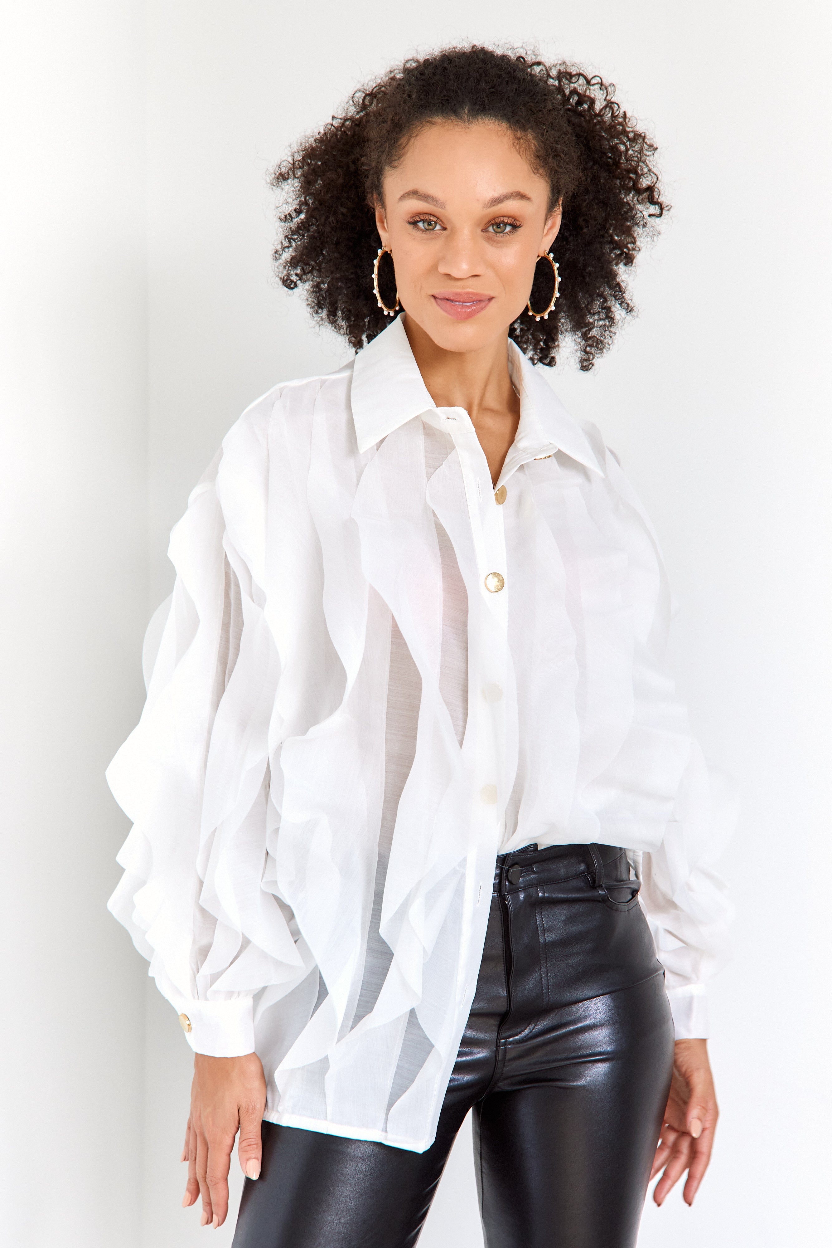 SALE- Anastasia Ruffle Blouse