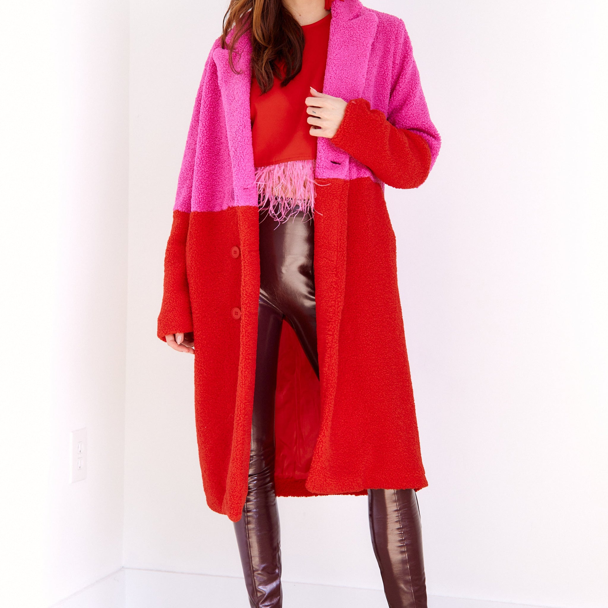SALE - Evie Two Toned Long Coat