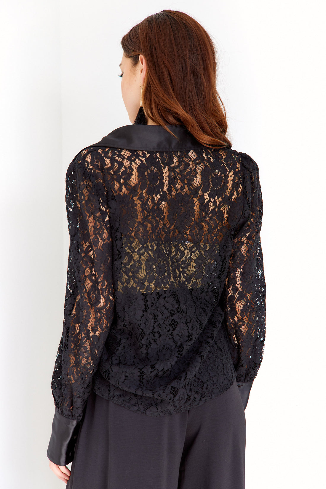 SALE - Ciara Lace Button Down Top
