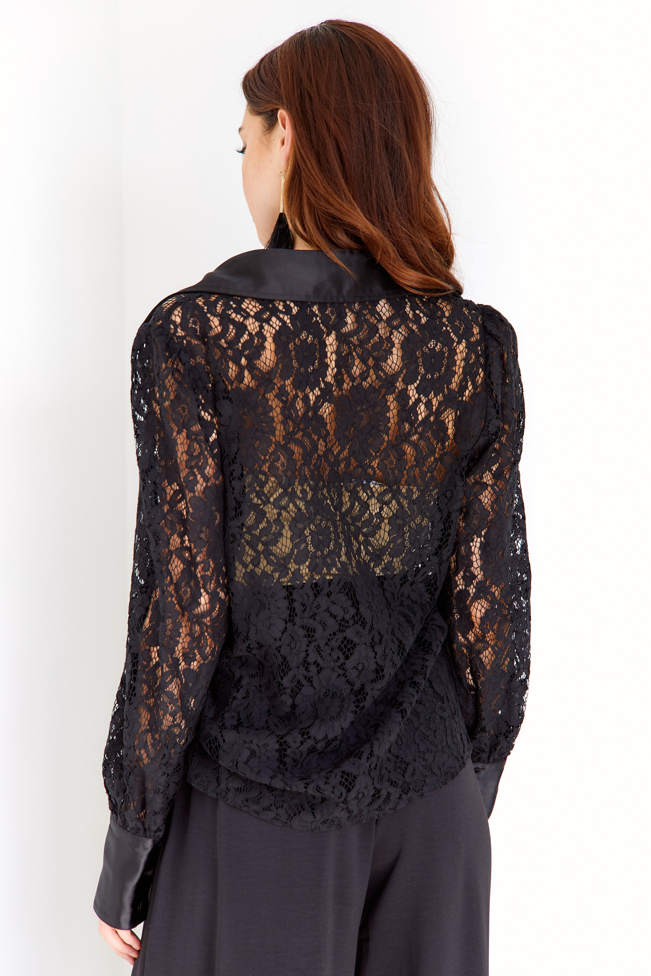 SALE - Ciara Lace Button Down Top