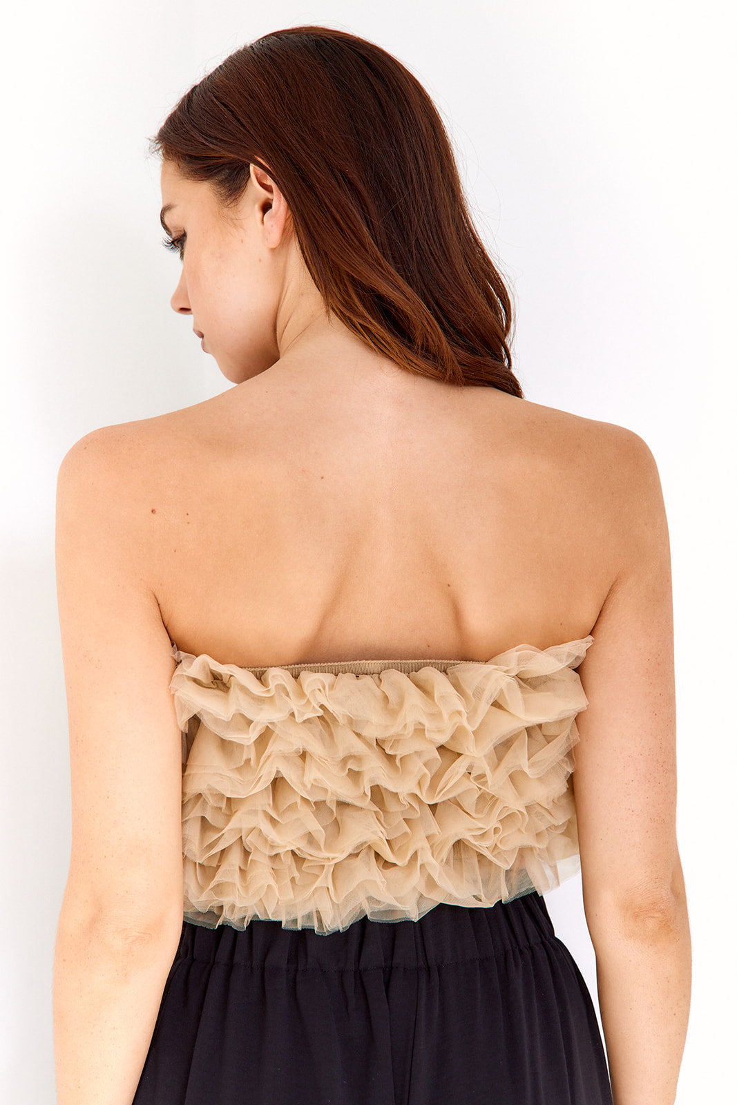 SALE- Asher Tulle Ruffled Top