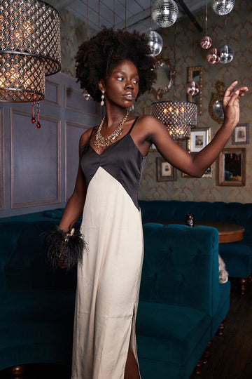 SALE - Ramona Satin Slip Midi Dress