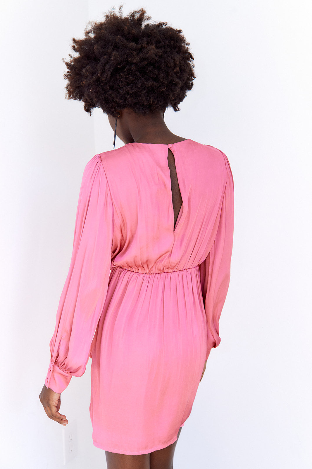 SALE - Bryn Ruched V Neck Mini Dress
