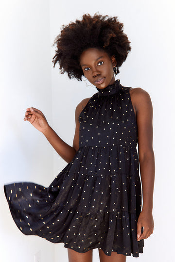 SALE - Mabel Tiered Polka Dot Mini Dress