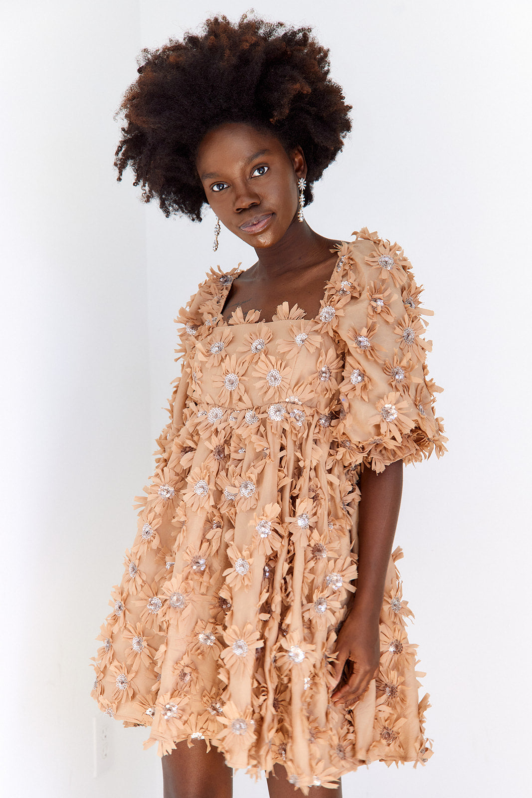SALE - Halle Floral Babydoll Mini Dress