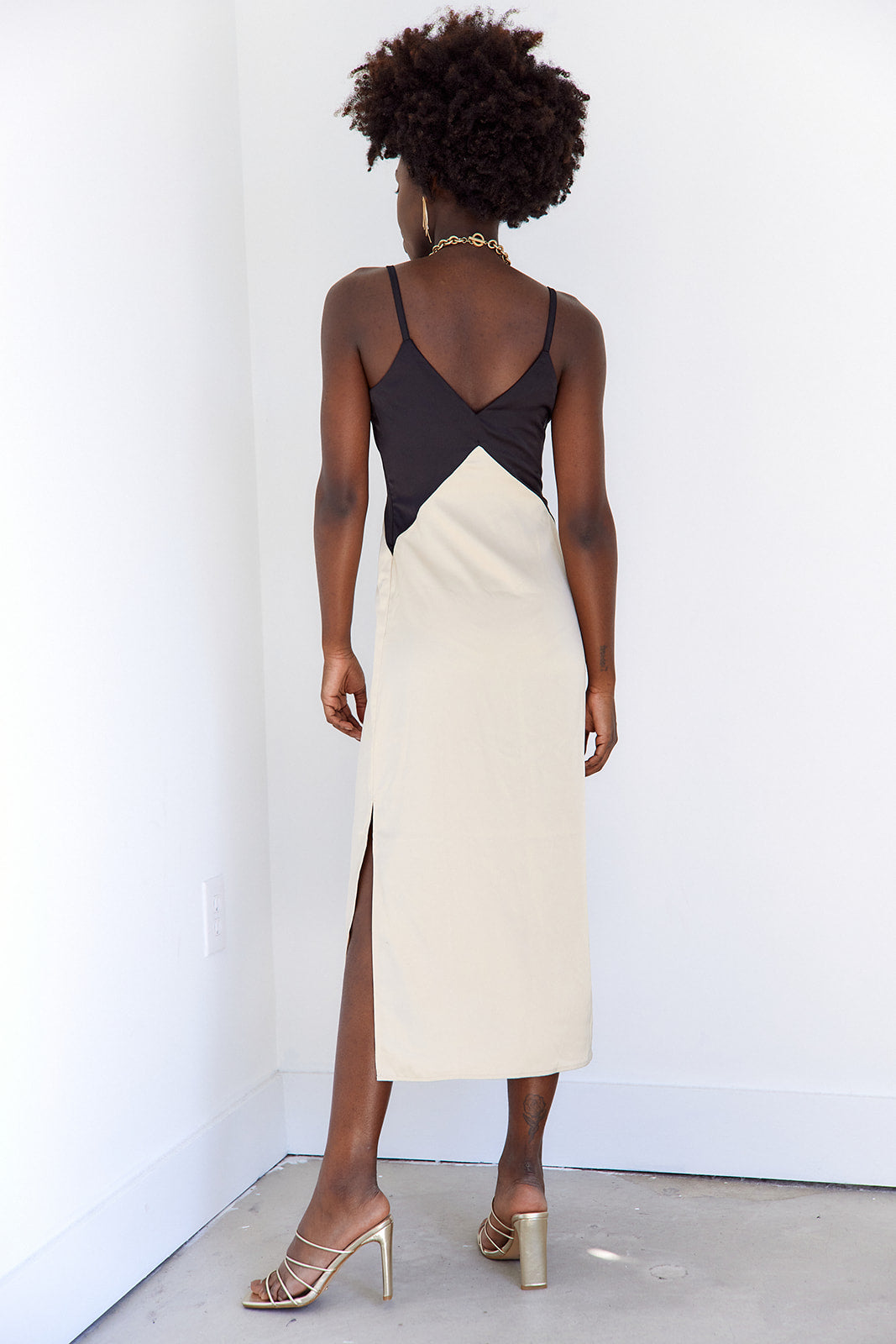 SALE - Ramona Satin Slip Midi Dress