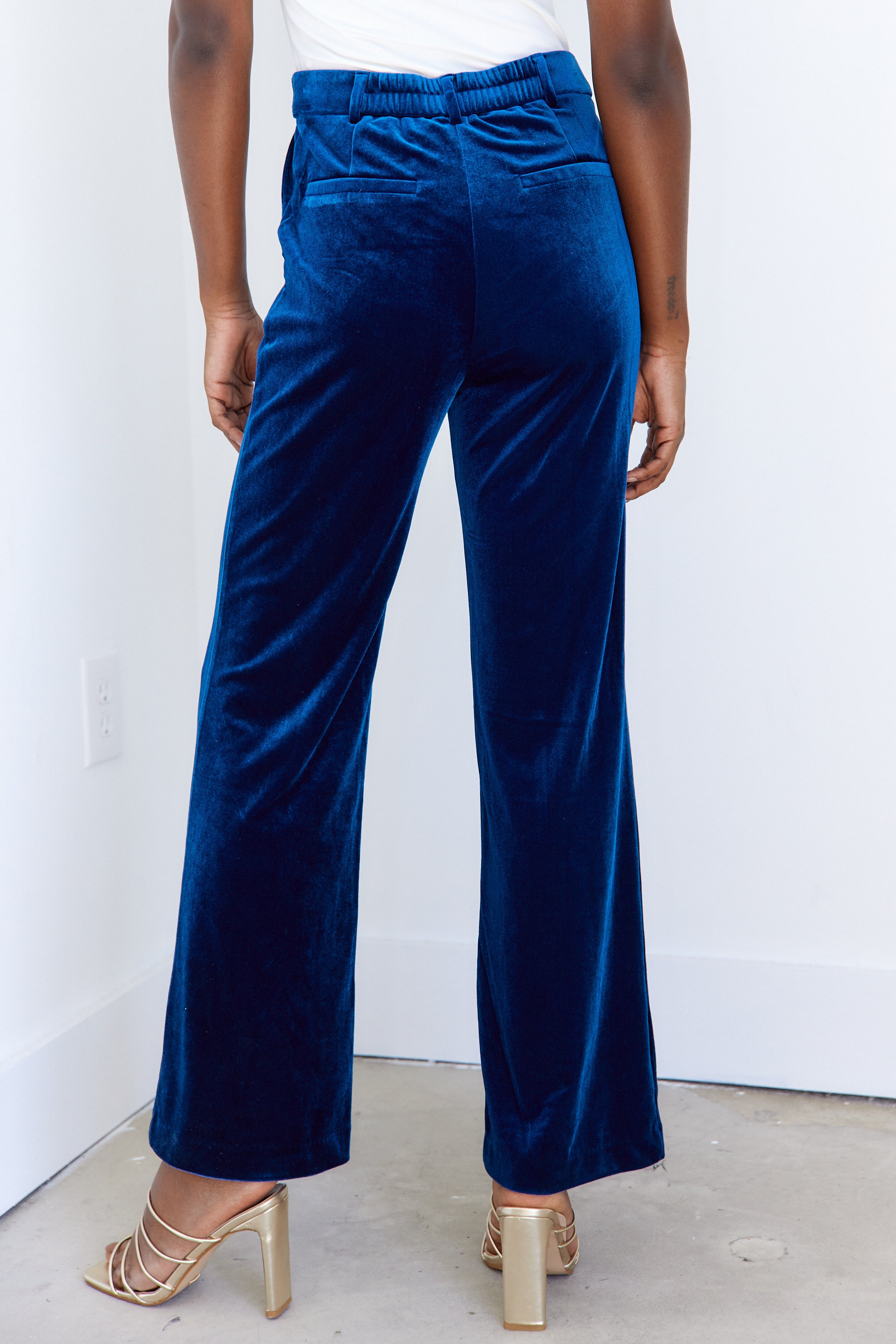 Claudell Velvet Wide Leg Pant