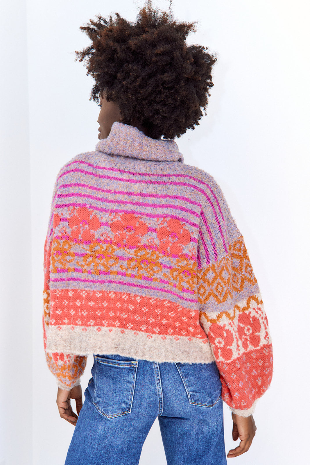 SALE - Serena Striped Turtleneck Sweater