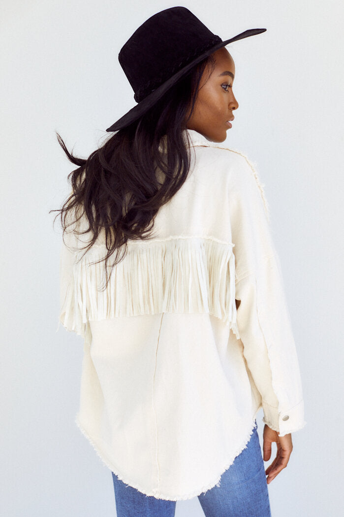 Idora Fringe Detail Button Down Shirt