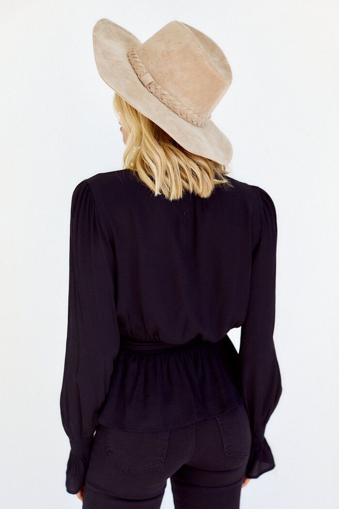Sedna High Neck Peplum Blouse
