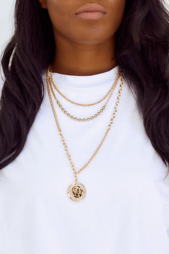 Verona Coin Layered Necklace