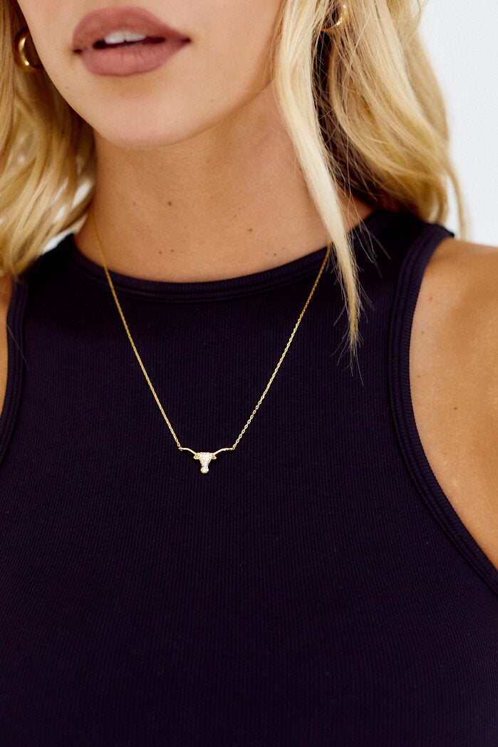 Chelsea Longhorn Necklace