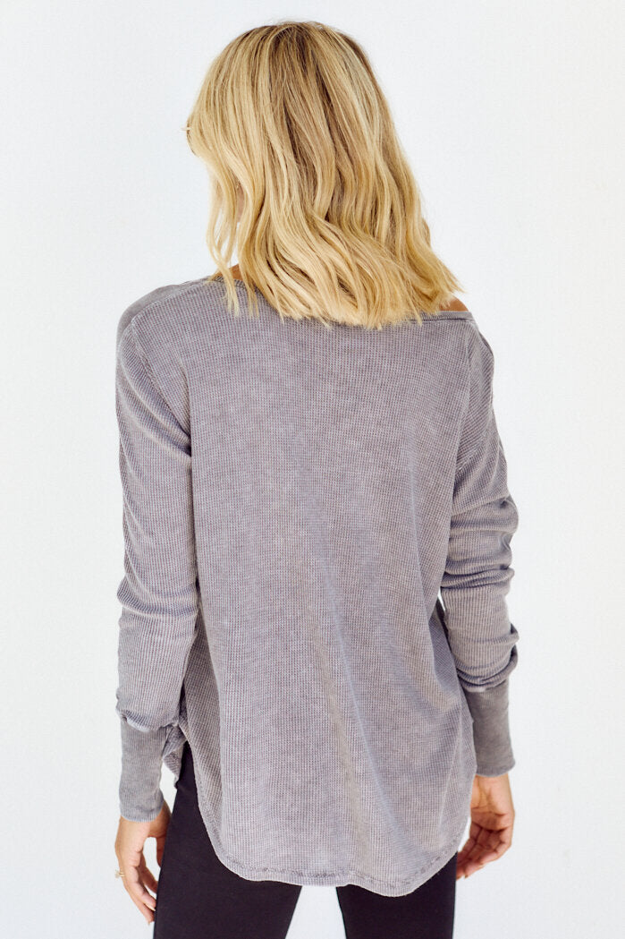 Brooks Round Neck Waffle Top