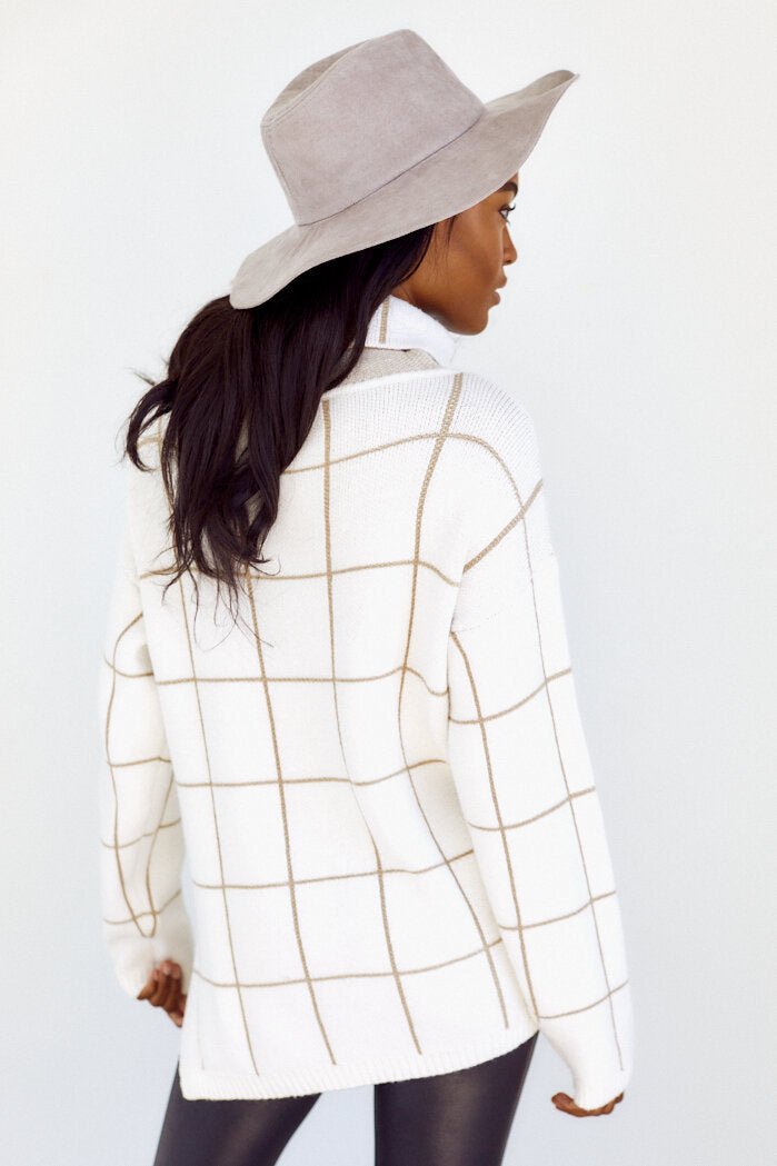 Kerri Plaid Turtleneck Sweater