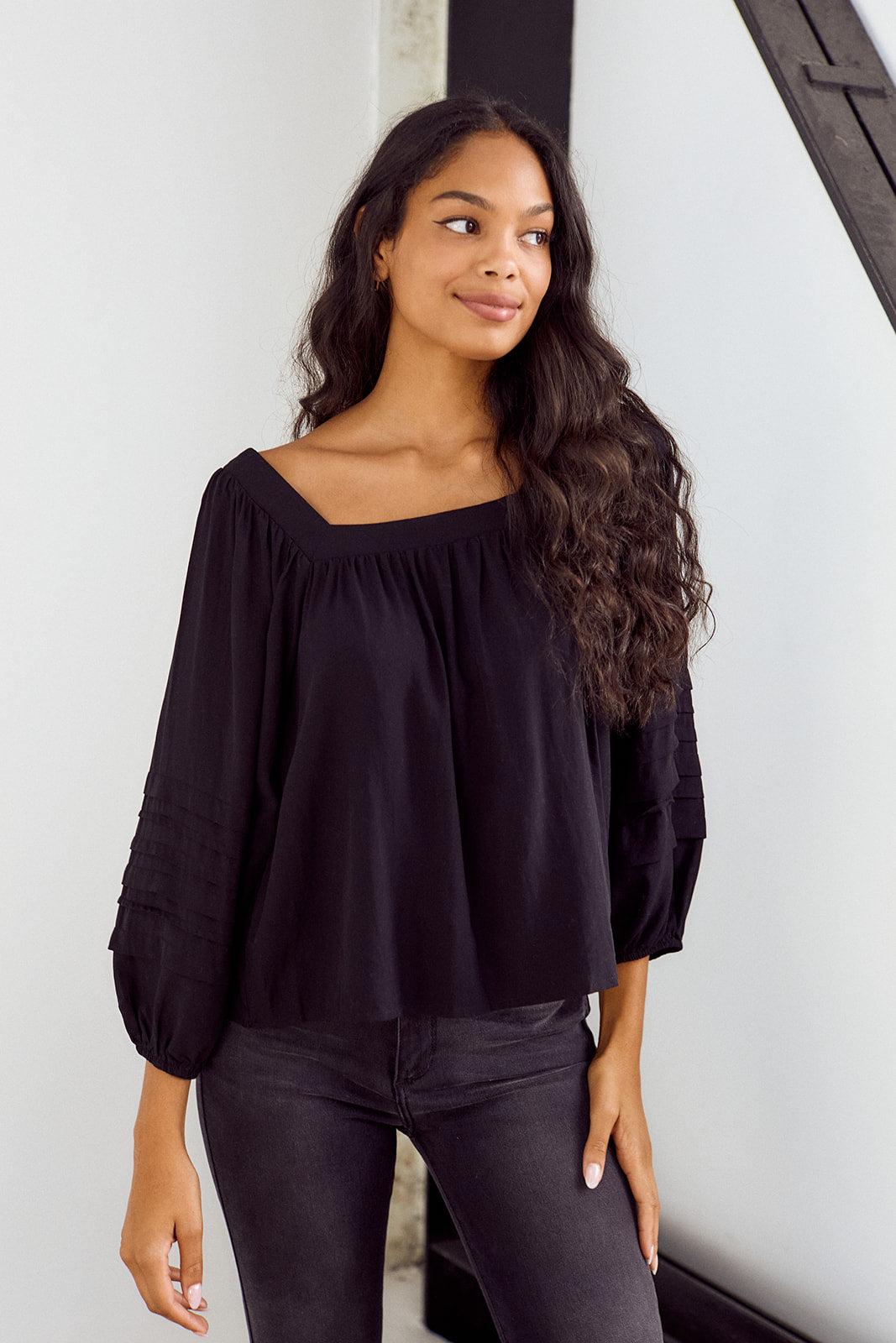 Clary Square Neck Blouse