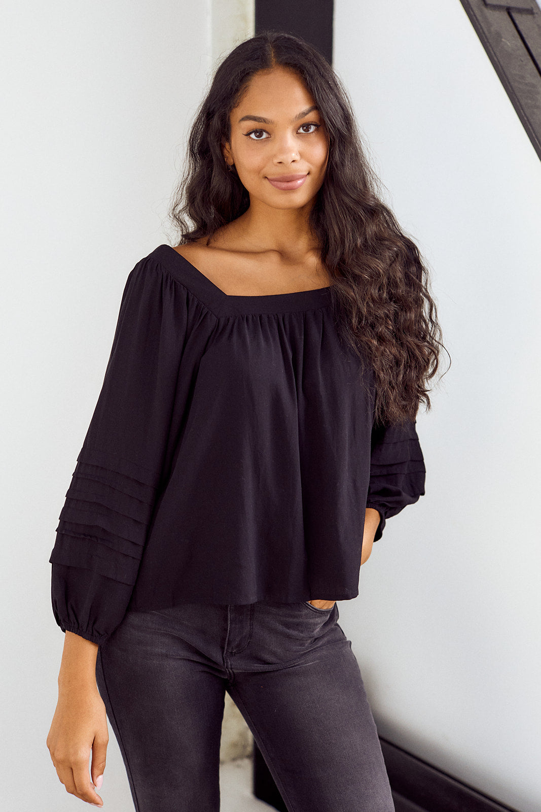 Clary Square Neck Blouse