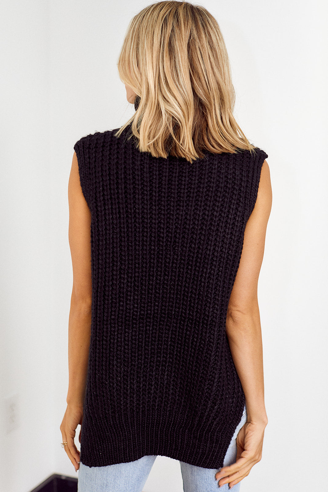 Nicci Sleeveless Turtleneck Sweater