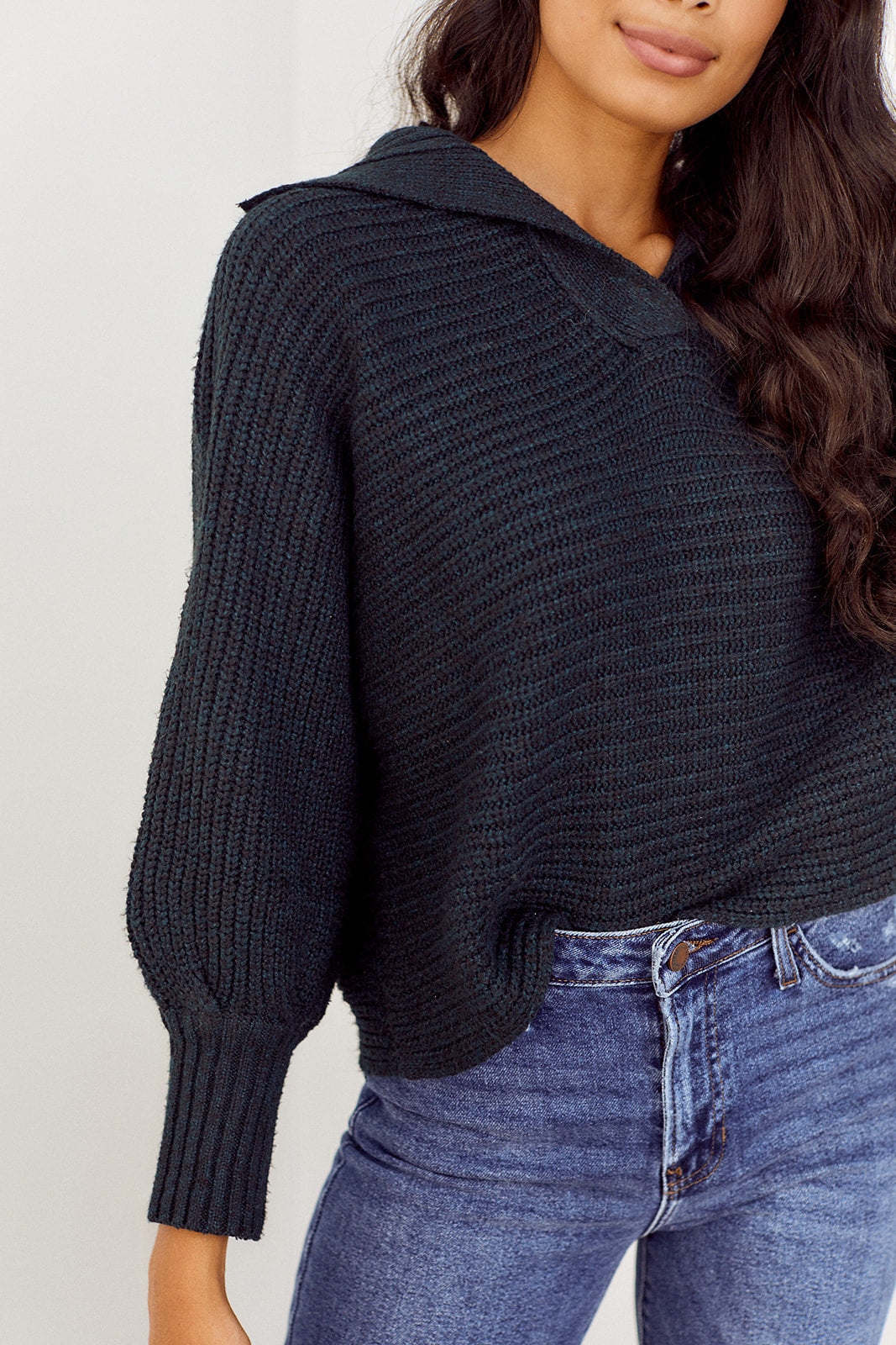 Bexley Cropped Collared Sweater