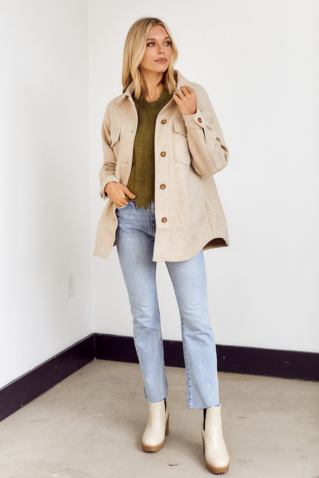 Lonnie Oversized Button Down Jacket