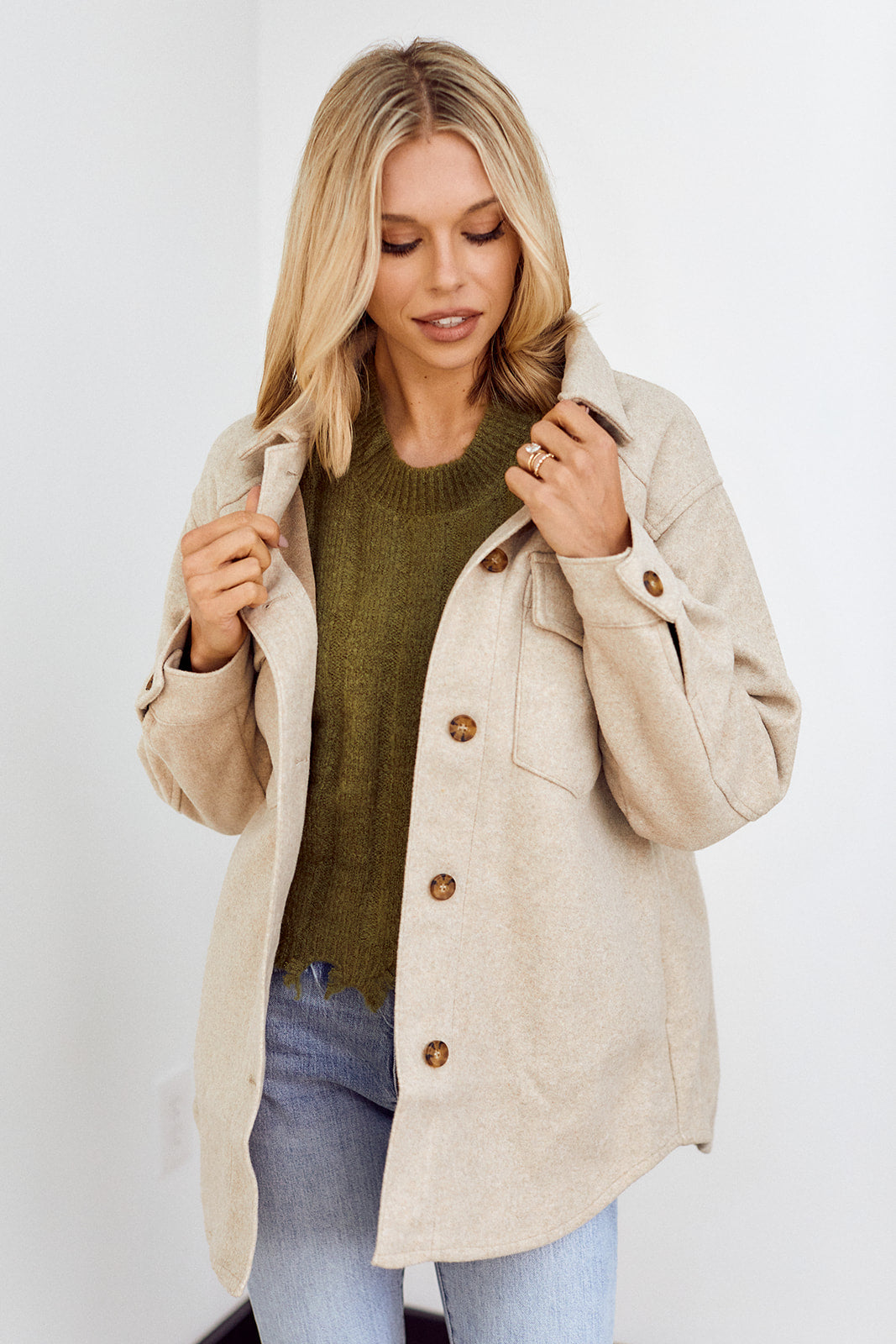 Lonnie Oversized Button Down Jacket